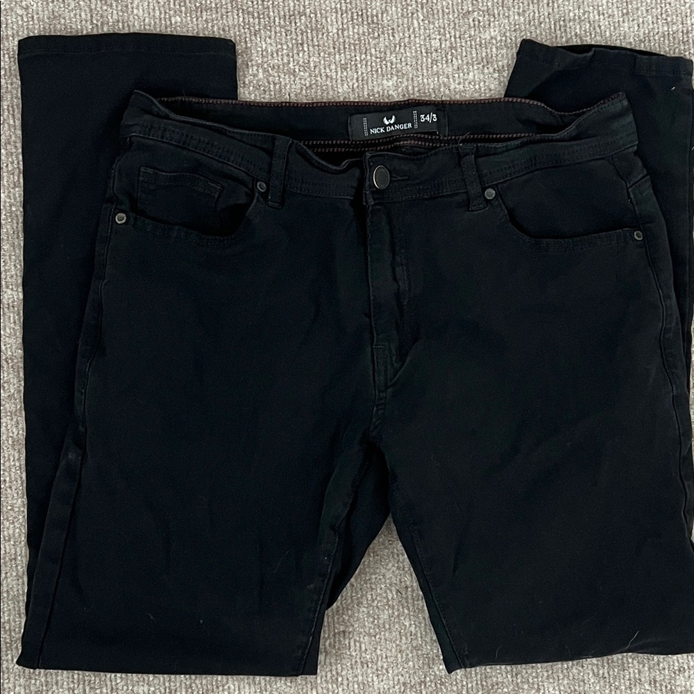 VTG Nick Danger Black Skinny Jeans for Men 34/30